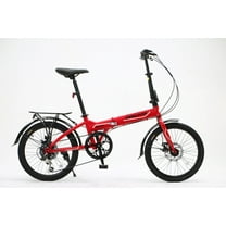Origami Hawk folding bicycle in Red