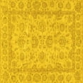 thumbnail image 1 of Ahgly Company Indoor Square Oriental Yellow Traditional Area Rugs, 5' Square, 1 of 4