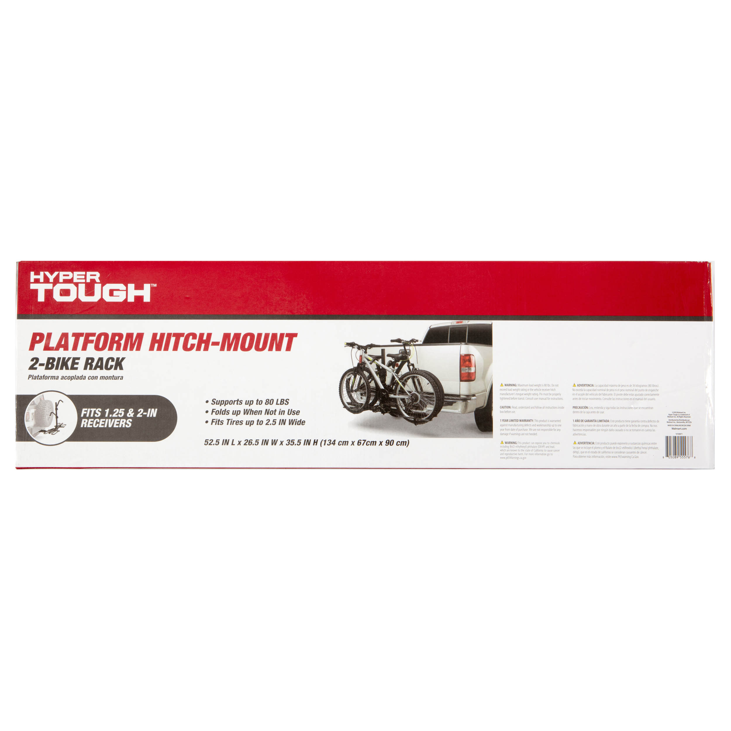 Hyper Tough Hitch-Mount 2-Bike Rack - Foldable photo 3