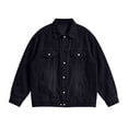 thumbnail image 4 of Hvogkswy Vintage Washed Jean Jacket Men Long Sleeve Button Denim Jackets Lightweight Work Jean Jacket Coat with Pockets, 4 of 7