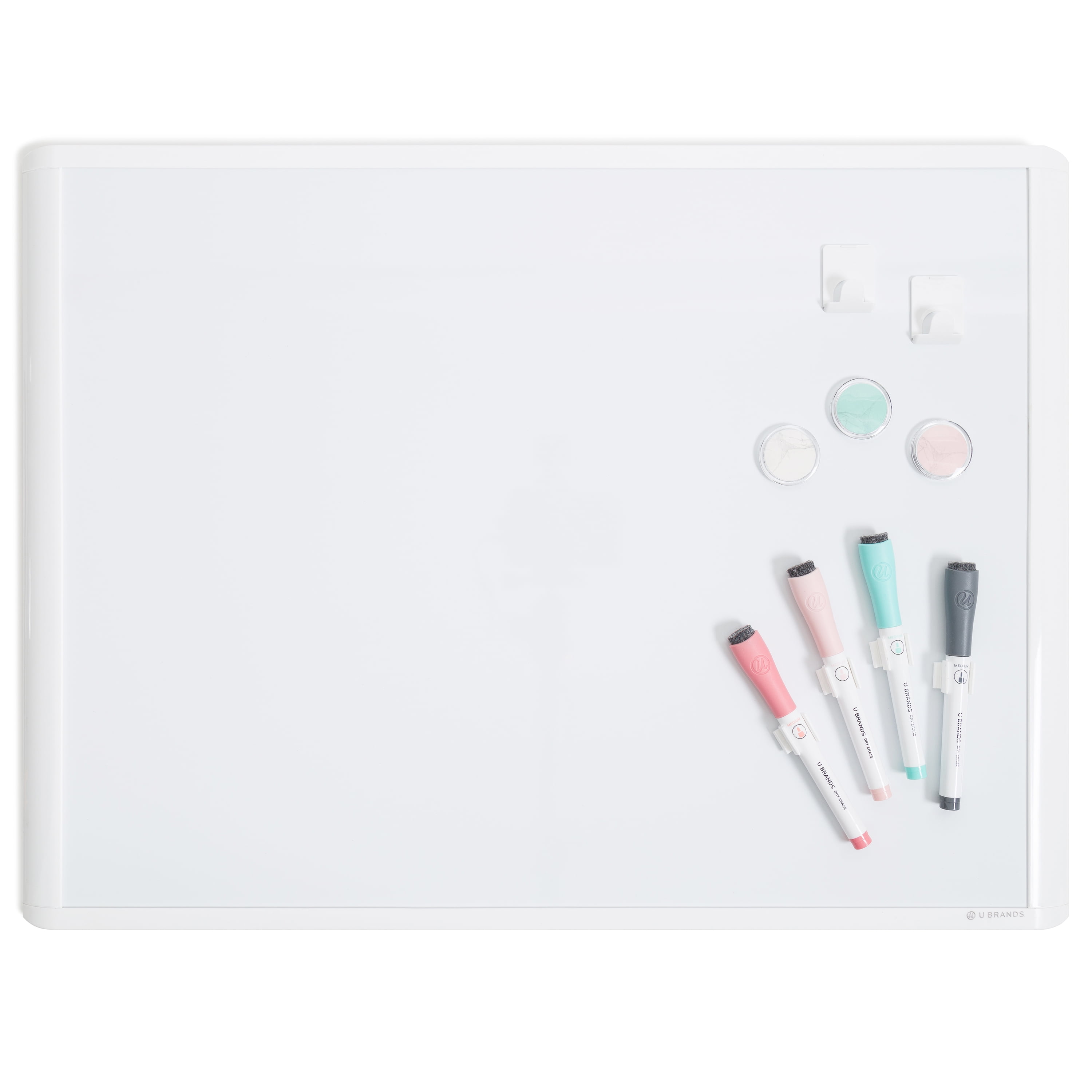 U Brands Dry Erase Whiteboard Value Pack, 17" x 23", Assorted Dry Erase Markers, 4595U