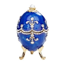 FRCOLOR Egg Style Trinket Box Mini Home Decor Case