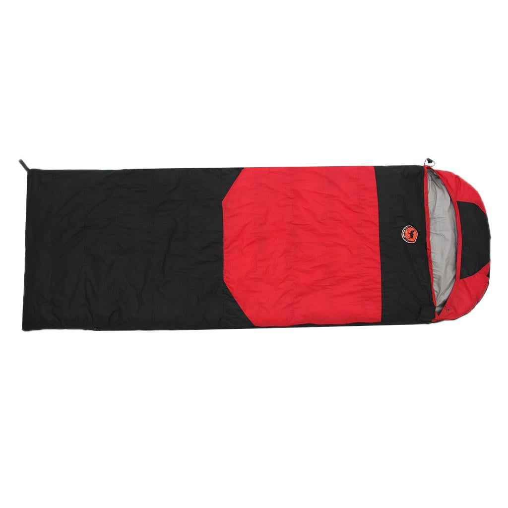 Wswqop Waterproof Envelope Sleeping Bag Suit Quilt Camping Warm Blanket Red