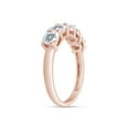 thumbnail image 5 of White Moissanite Lab Created Diamond Five Stone Half Eternity Engagement Wedding Band Ring 14K Solid Rose Gold(G-H Color,VVS1 Clarity,1.25 Cttw)-8.5, 5 of 8