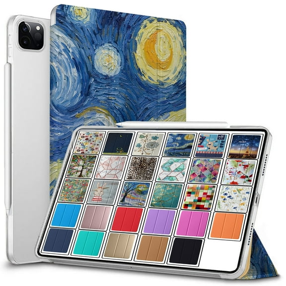 DuraSafe Cases For iPad PRO 11 Inch 2nd Gen 2020 (Will not fit iPad PRO 11 2018) Slimline Series Lightweight Protective Cover with Dual Angle Stand & Clear PC Back Shell - Starry Night