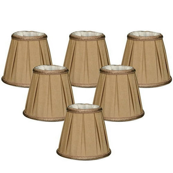Royal Designs, Inc. Decorative Trim Empire Chandelier Shade CS-404BG-6, Beige, 3 x 5 x 4.5, Pack of 6