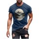 thumbnail image 5 of Hombres Pantalones Cortos de Manga Corta Impresa Casual Cuello Redondo Superior, Camisa de Moda para el Verano Y la Primavera, 5 of 8
