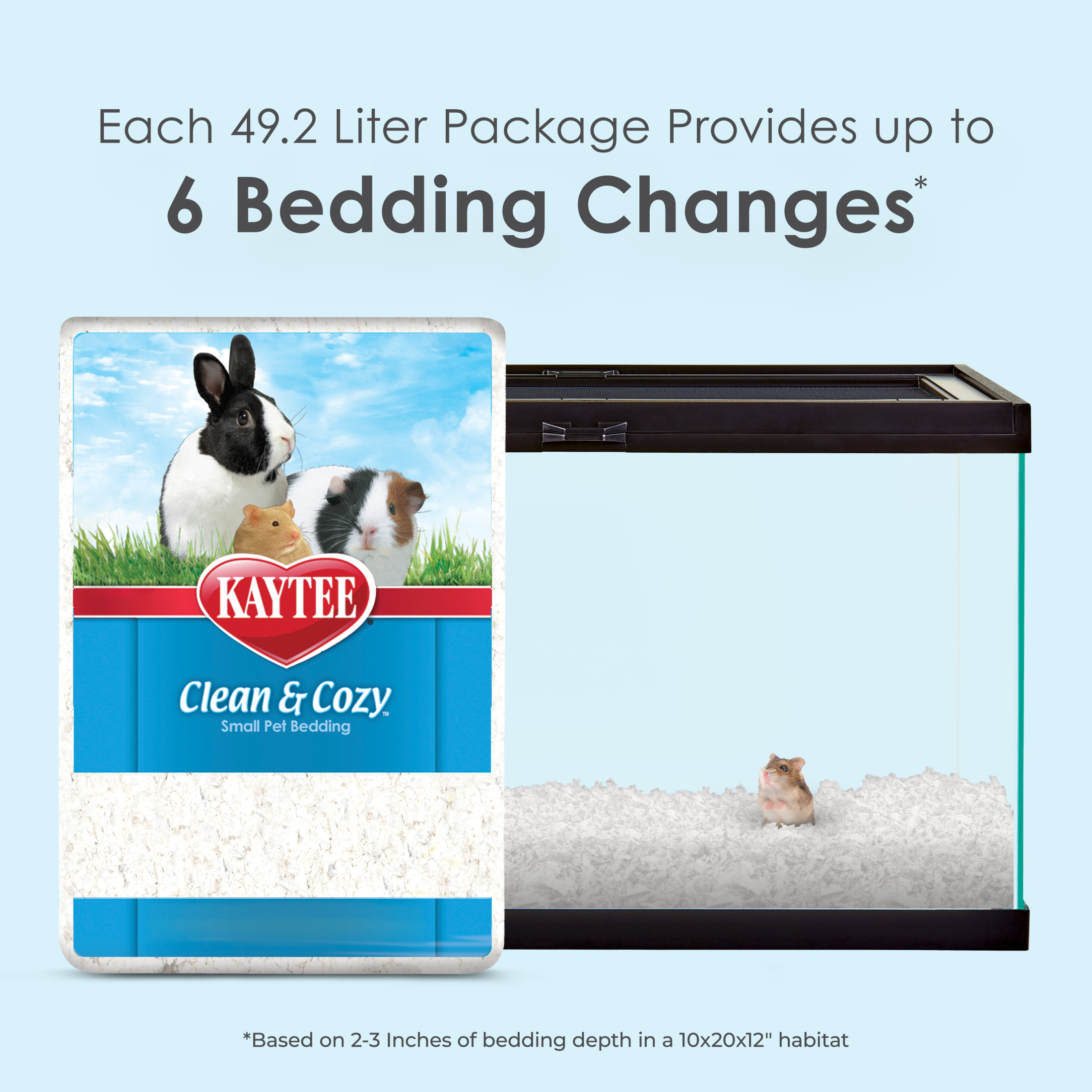Kaytee Clean & Cozy White Small Animal Pet Bedding, 49.2L photo 2