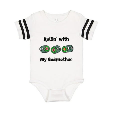 

Inktastic Rollin with my Godmother Gift Baby Boy or Baby Girl Bodysuit