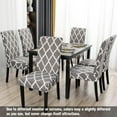 thumbnail image 2 of Touchbetter Chair Covers for Dining Room 6 Pack, High Stretch Removable Washable Parsons Chair Slipcover for Home Party Hotel Wedding Ceremony (Grey White), 2 of 8