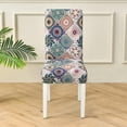 thumbnail image 3 of Chair Covers for Dining Room Set of 6, Printed Stretch Spandex Dining Chair Covers, Washable Removable Parsons Chair Slipcovers Protector for Dining Room, Kitchen, Hotel (6PCS, Flower), 3 of 6