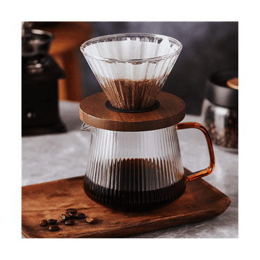 Pour over Coffee Dripper Coffee Pot Set Coffee Server Coffee Maker Cup V02 Glass Coffee Funnel Drip Coffee Set B