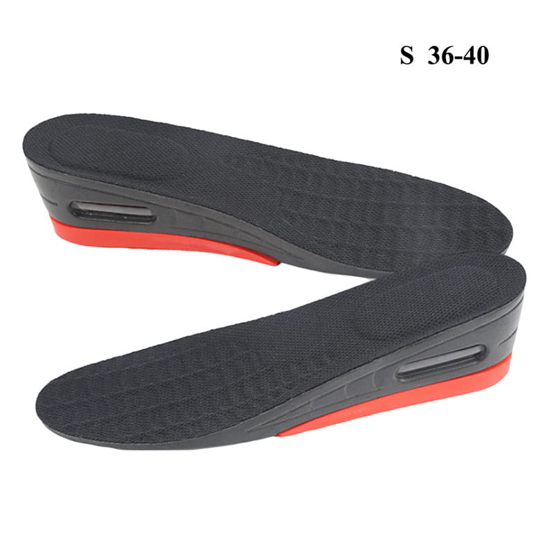4cm 36-44 Size Men Women Full Hight Length Increase Insoles Shoes Insert Pad 