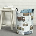 thumbnail image 5 of Picia Tractor and Dumper Large Laundry Basket, Waterproof, Freestanding Laundry Hamper, Collapsible Tall Clothes Hamper with Extended Handles-Medium, 5 of 8