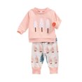 thumbnail image 2 of FOCUSNORM Sweatshirt à Manches Longues et Col Rond pour Enfants Tout-Petits + Pantalon, 2 of 7