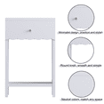 thumbnail image 2 of KAIFENG Light Purple Scalloped Bedside Table Single Drawer Open Shelf For Girls Bedroom Decor, 2 of 6