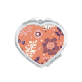 thumbnail image 1 of flower paint heart mirror travel magnification portable handheld pocket makeup, 1 of 3