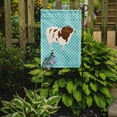 thumbnail image 2 of Caroline's Treasures BB8149GF Jacob Sheep Blue Check Flag Garden Size , Small, multicolor, 2 of 3