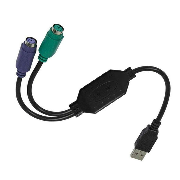 2-in-1 PS/2 Keyboard Mouse to PS/2 adapter;PS/2 converter;keyboard USB ...