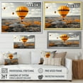 thumbnail image 4 of Designart "Scenic Views with Yellow Hot Air Balloons I" Hot Air Balloon Wall Art Print, 4 of 5