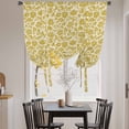 thumbnail image 3 of Yelllow Floral Tie Up Curtains for Windows, Adjustable Balloon Window Shades, Vintage Rustic Plants Flowers Spring Kitchen Window Treatments Adjustable Roll Up Curtain for Basement/Nursery 52"x45", 3 of 8