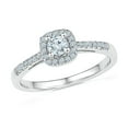 thumbnail image 2 of Sterling Silver Round Diamond Bridal Ring with Band (0.33 cttw), 2 of 4