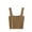 Khaki, variant on Women's Knit Cotton Crop Camis Summer Cute Square Neck Sleeveless Basic Tank Top Lightweight Airy Going Out Crop Tops Beige
