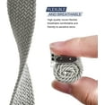 thumbnail image 2 of Boucle Solo Tressée Réglable avec Boucle Compatible avec Bracelet Apple Watch pour Hommes et Femmes, Bracelet Doux en Nylon Extensible Élastique pour iWatch Series SE 6 5 4 3 2 1 (Blanc, 38/40mm), 2 of 5
