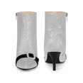 thumbnail image 4 of BLISSFUL STEP Rhiness Pointed Toe Stiletto Heel Glitter Ankle Boots for Women Silver 6.5, 4 of 4