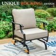 thumbnail image 5 of MF Studio 5-Seat Patio Conversation Set Metal Outdoor Furniture Sofa Set for 5 Person Beige, 5 of 11