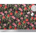 thumbnail image 3 of Soimoi Cotton Duck Fabric Leaves & Chrysanthemum Floral Fabric Prints by Yard 42 Inch Wide, 3 of 3