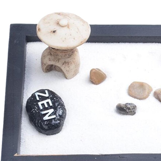 Decoración Hogar Conjunto de Bandeja India Quemador Piedra Guijarros para Jardín Arena UNA Sunnimix Zen Garden Sand