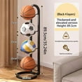 thumbnail image 7 of 4-Tier Basketball Stand Storage Rack, Portable Durable Ball Storage Holder, Indoor Removable Vertical Display Stand for Ball, Basketball Stand, Ball Frame, 7 of 7