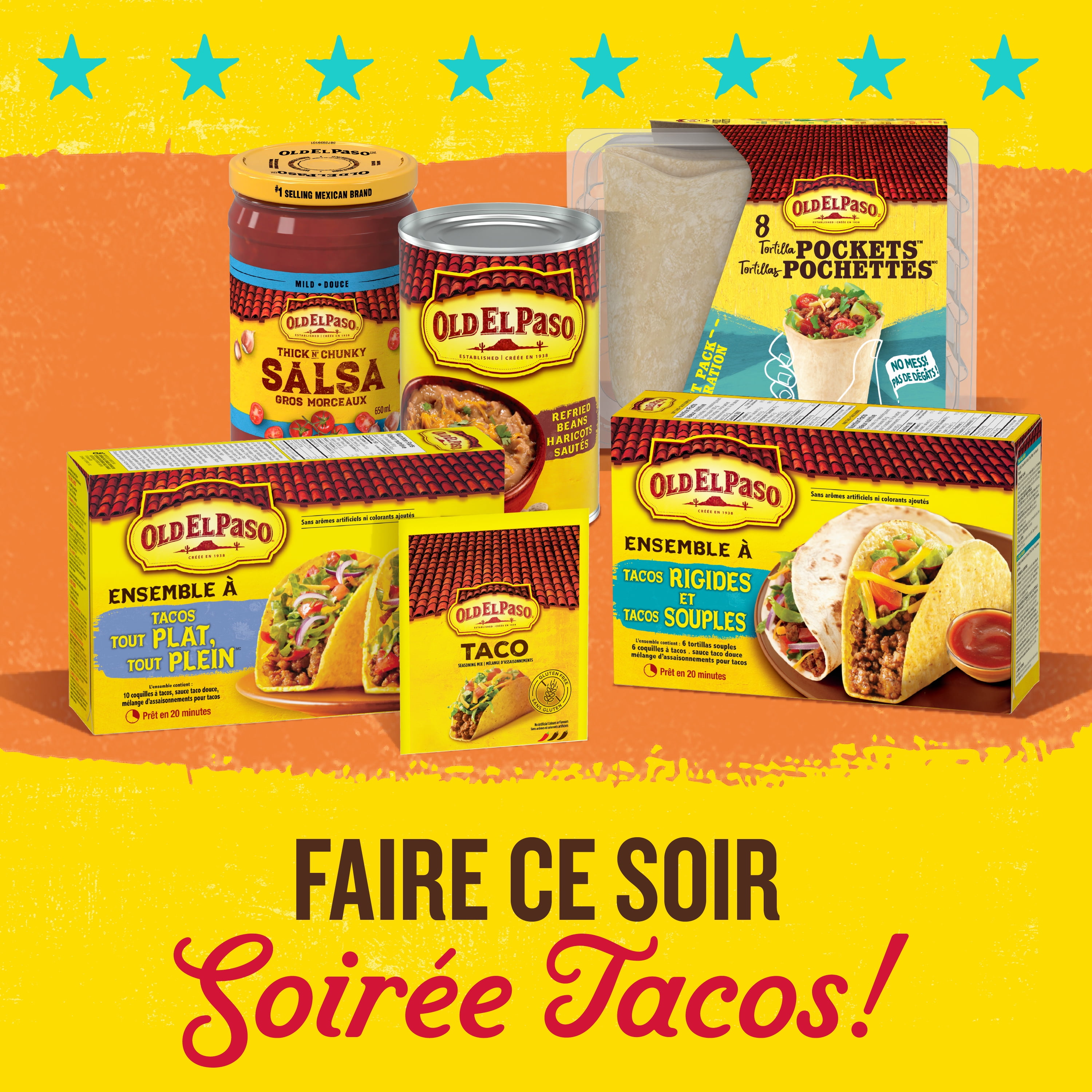 Mélange d'assaisonnements Taco Piquant et épicé d'Old El Paso 24g