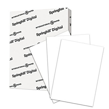 Cardstock Paper Vellum Springhill Cardstock Paper, White Paper, 67lb, 147gsm, 8.5 x 11, 92 Bright, 1 Ream / 250 Sheets - Vellum Card Stock, Thick Paper (016000R) ()