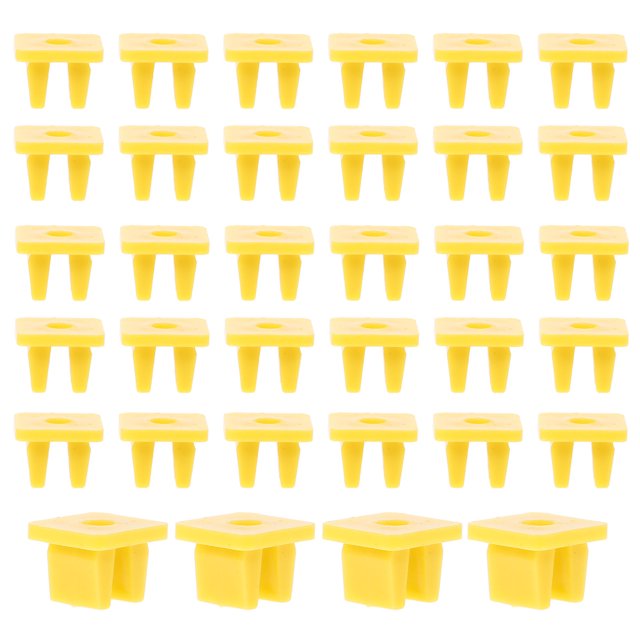 Phenofice 100Pcs Car Mudguard Screws Plastic Yellow For Vehicle Maintenance Car Owners