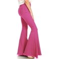 thumbnail image 2 of Anna-Kaci Women's Classic Retro High Waist Long Denim Bell Bottom Jeans X-Large Rose Red, 2 of 7