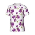 thumbnail image 3 of Rocae Orchids Flowers for Men's Moisture-Wicking Crew Tee - T-Shirt for Sports, Outdoor Activities, and Casual WearLarge, 3 of 9