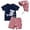 swimsuit 38#Red, variant on WAYUTE Boys Swim Set 3 Piece with Hat Cartoon Printed Separates Rash Guard Swim Shirt and Trunks for Kids Summer Vacation