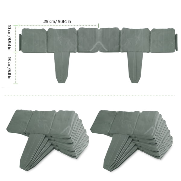 Garden Edging Border,Imitation Stone Effect Garden Lawn Border,No Dig Flexible Lawn Edging and Flower Bed Border