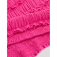 thumbnail image 5 of Hot Pink Ruched Halter Maxi Dress With Adjustable Neck Tie, 5 of 6