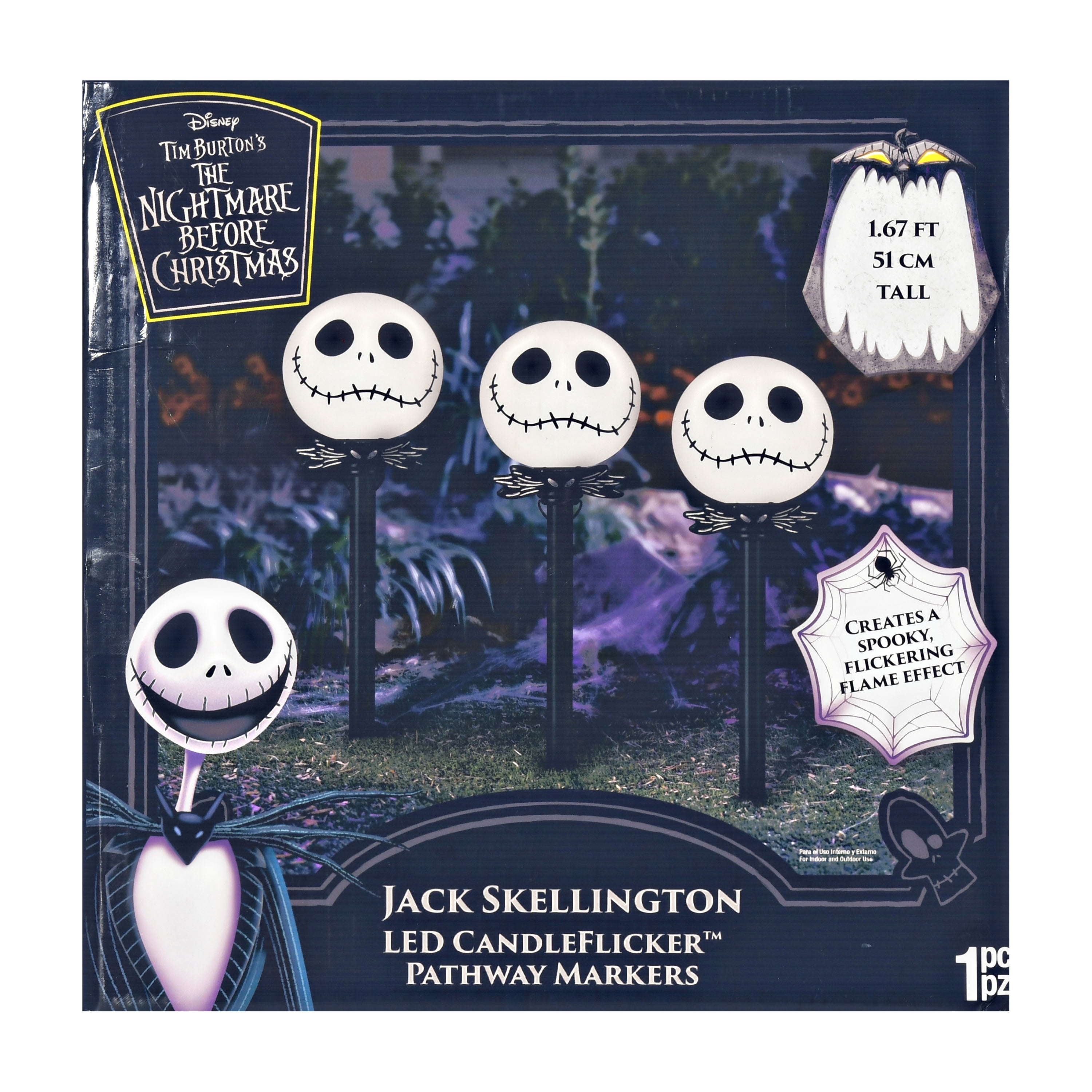 Way To Celebrate Halloween Candleflicker Pathway Markers The Nightmare Before Christmas Jack Skellington Walmart Com