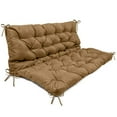 thumbnail image 2 of Swing Replacement Cushion, Outside Bench Cushion with Backrest, 2-3 Seater Cushion with 8 Ties for Outdoor Furniture, 59 x 39 x 4 Inches Porch Swing Cushion Garden Bench, 2 of 6