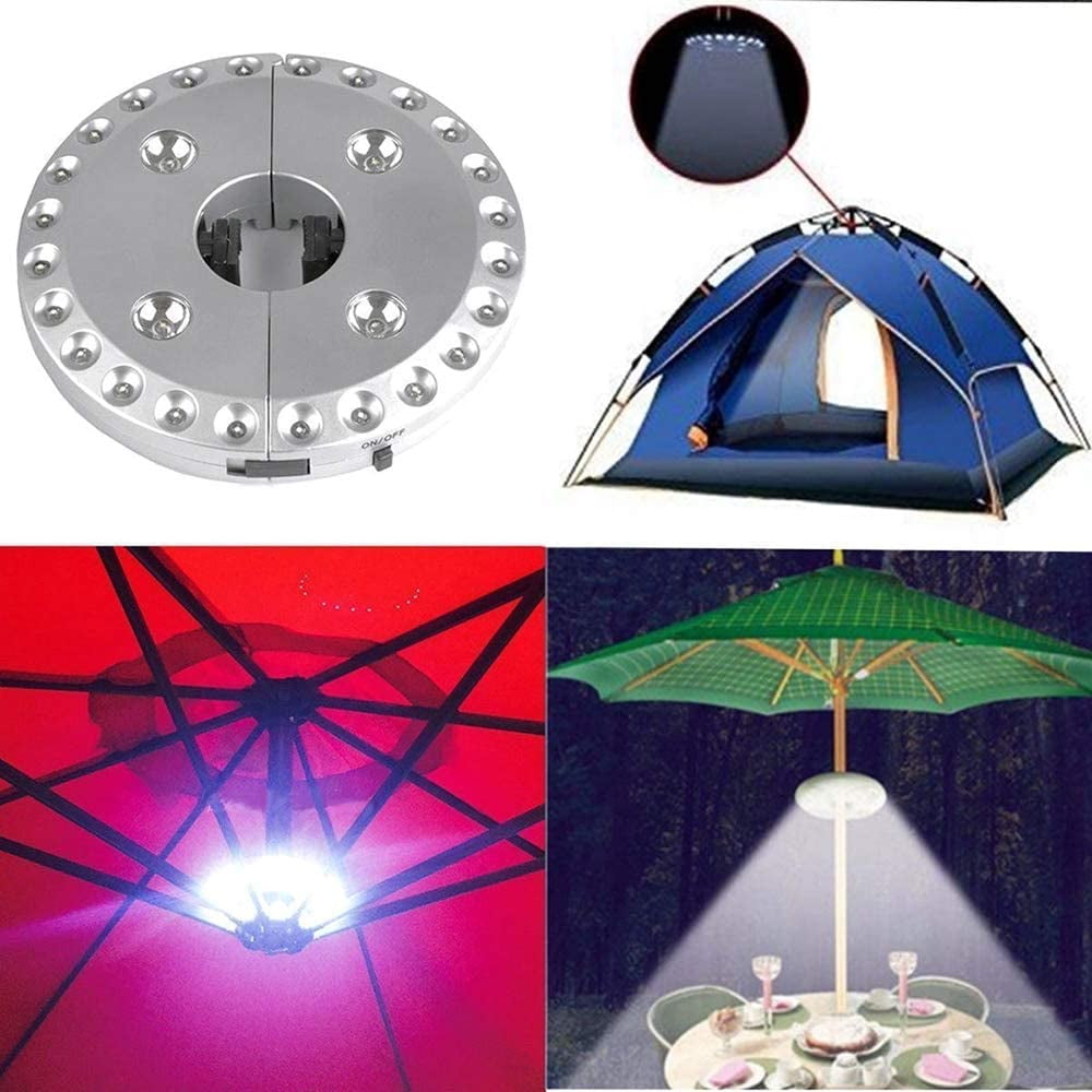 4 LED Camping Tents Patio Umbrella Parasol Lights Wireless Lamp with 24 