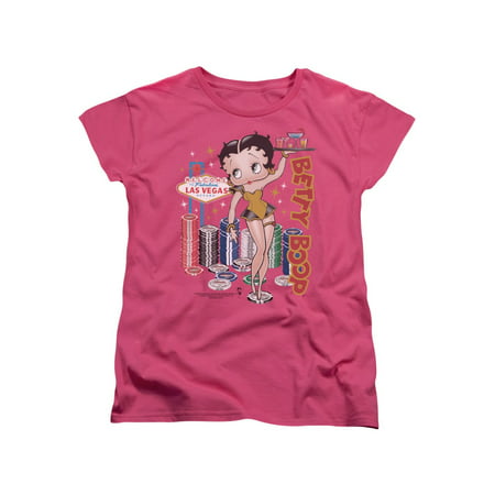 Betty Boop Cartoon Character Icon Viva Las Vegas Pin-Up Women's T-Shirt Tee
