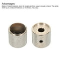 thumbnail image 4 of Uxcell Guitar Bass Dome Knobs Amber Top 6mm Silver Metal Volume Tone Control with Inner Hexagon Spanner 2 Pack, 4 of 6