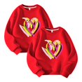 thumbnail image 2 of RXIRUCGD Sweat à Capuche de Sport pour Enfants, Pull à Col Rond pour Garçons et Filles, Sweat à Manches Longues Couleur Unie (Rouge, Taille : 8 Ans), 2 of 3