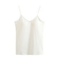 thumbnail image 1 of Minnieouse Chaleco Camiseta sin mangas Correa ajustable Camisones amigables con la piel Flaco Sexy Push-Up Ropa Tops Buena elasticidad Blanco S Prendas para la parte del cuerpo Blanco NO4 Minnieouse AP011309-05B, 1 of 6