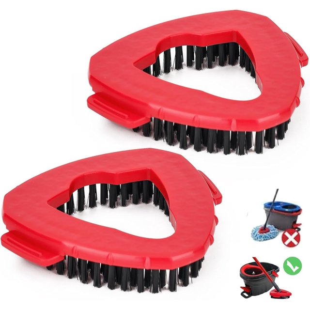 Taicols The System's Rotating Mop Replacement Head Base Scrubbing Mop Brush, Ultra-Fine Fiber Rotating Mop, Very Suitable for Kitchens, Decks, and Bathrooms, Ceramic Tile Cleaning Brushes (2)