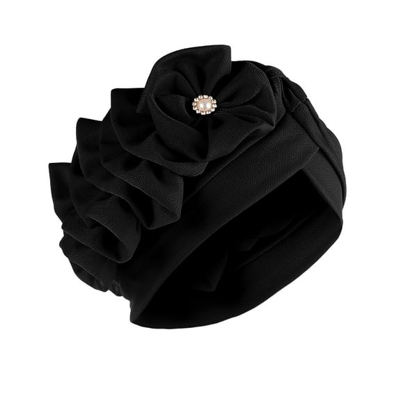qolati Stretch Head Scarfs Headbands for Muslim for Women Turbans Beanie Flowers Hats Headwrap for Turban India Hat for Women